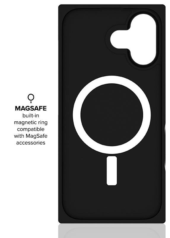 SQUARE® Black Crocodile Faux Leather iPhone Case