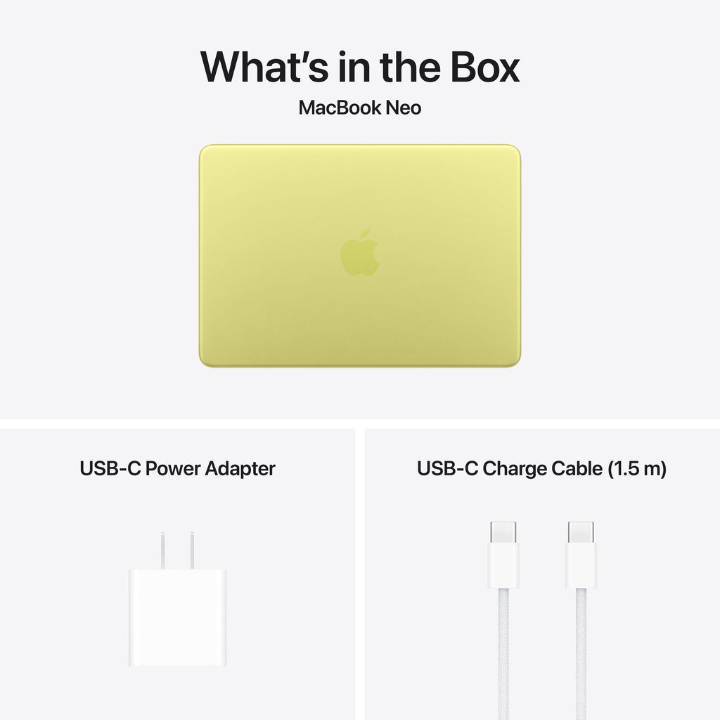 MacBook Neo - 512GB Storage - Magic Keyboard with Touch ID - Citrus