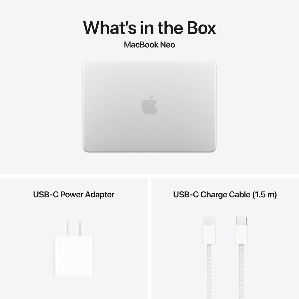 MacBook Neo - 512GB Storage - Magic Keyboard with Touch ID - Silver