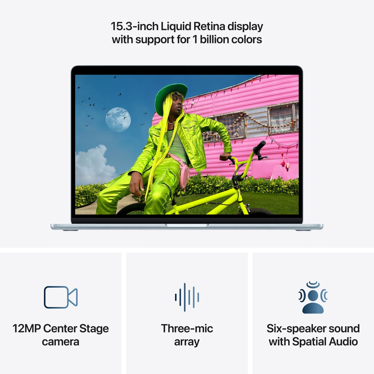 15-inch MacBook Air - M5 10-core CPU 10-core GPU - 32GB Memory - 4TB Storage - Sky Blue