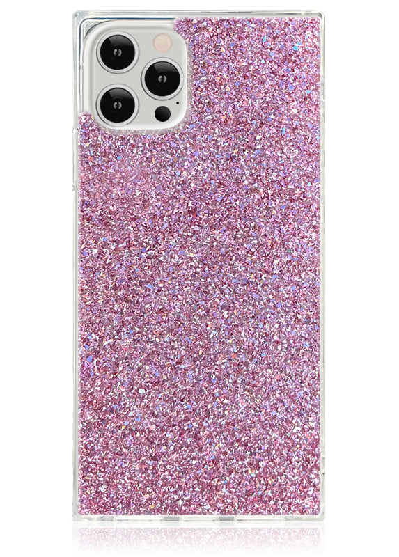 SQUARE® Pink Glitter iPhone Case