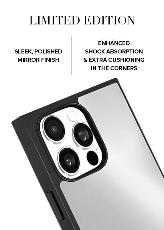 FLAUNT x Jennifer Fisher - SQUARE® Silver Metallic Mirror iPhone Case
