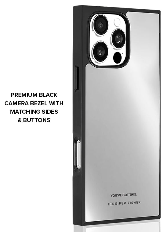 FLAUNT x Jennifer Fisher - SQUARE® Silver Metallic Mirror iPhone Case