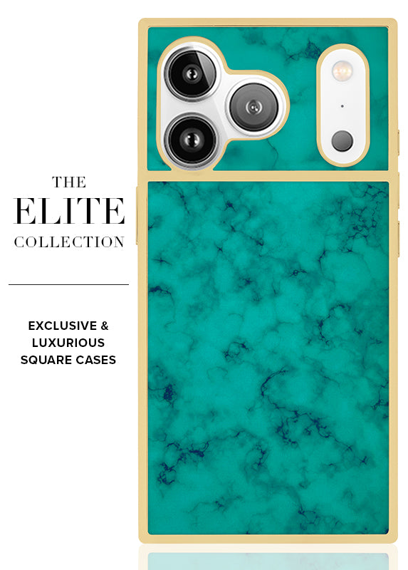 Elite Collection - SQUARE® Gilded Turquoise iPhone Case