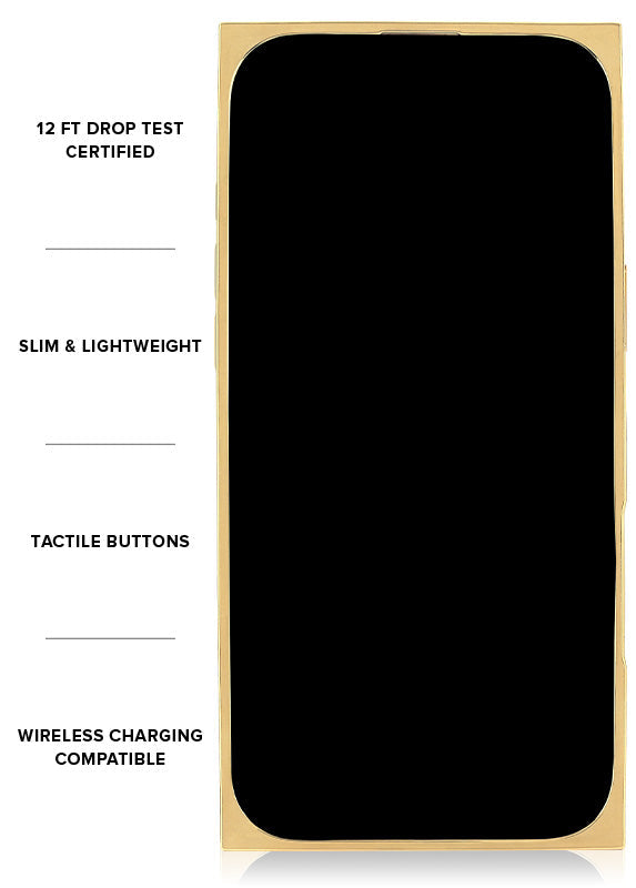 Elite Collection - SQUARE® Gilded Crystal Clear Gold iPhone Case