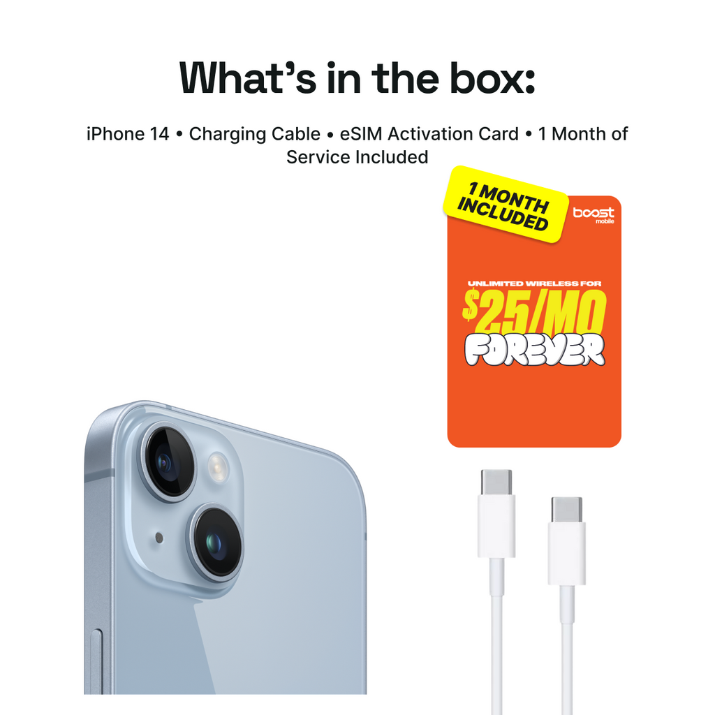iPhone 14 Connected Pack (Unlocked) + 1 Month Boost Mobile